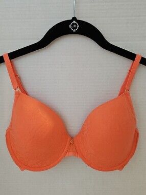 Natori | NWOT Women's Orange Jacquard Contour Underwire Bra Sz 32DD